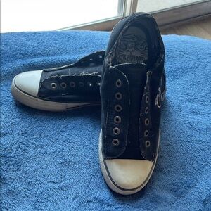 Ed Hardy Black and White Women's Sneakers